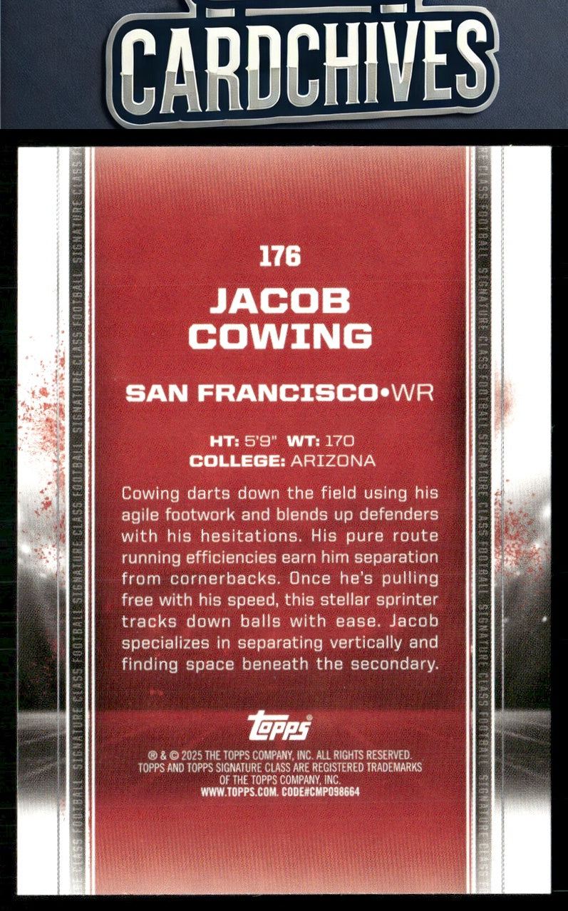 Jacob Cowing 2024 Topps Signature Class #176 Bronze RC