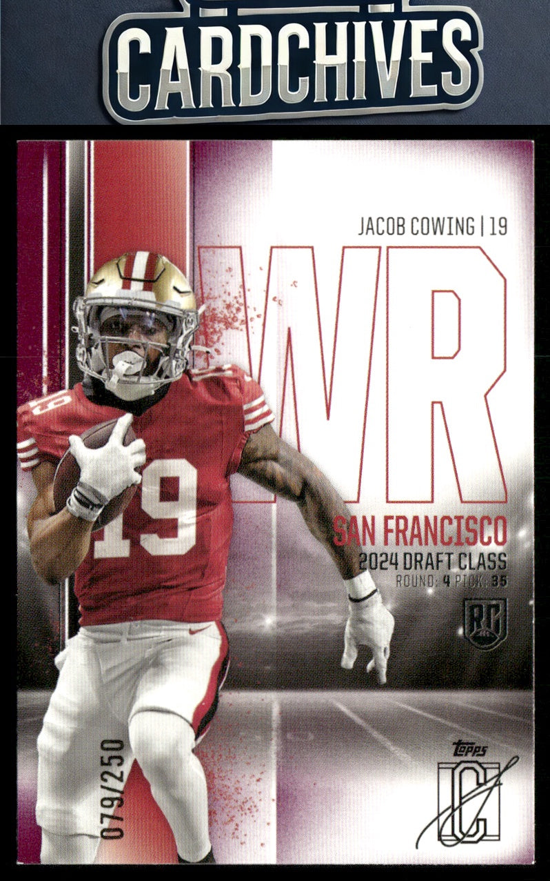Jacob Cowing 2024 Topps Signature Class #176 Magenta #/250 SN, RC