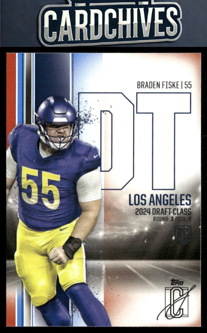 Braden Fiske 2024 Topps Signature Class #142 Blue & Orange RC
