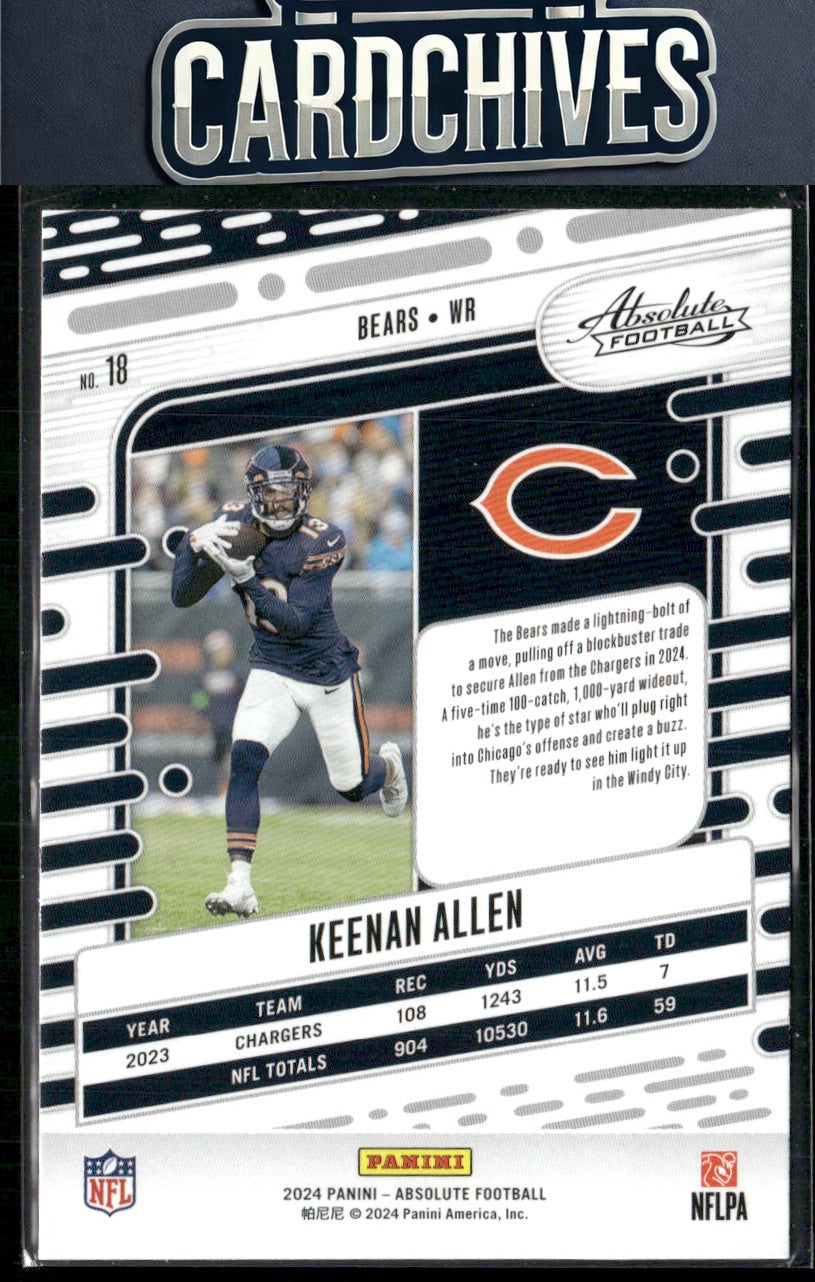 Keenan Allen 2024 Panini Absolute #18 Red and Blue