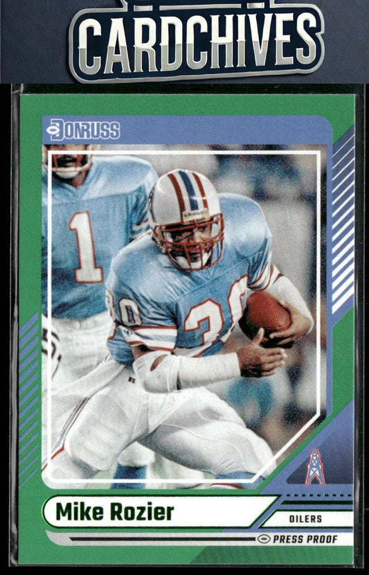 Mike Rozier 2024 Donruss #67 Press Proof Green