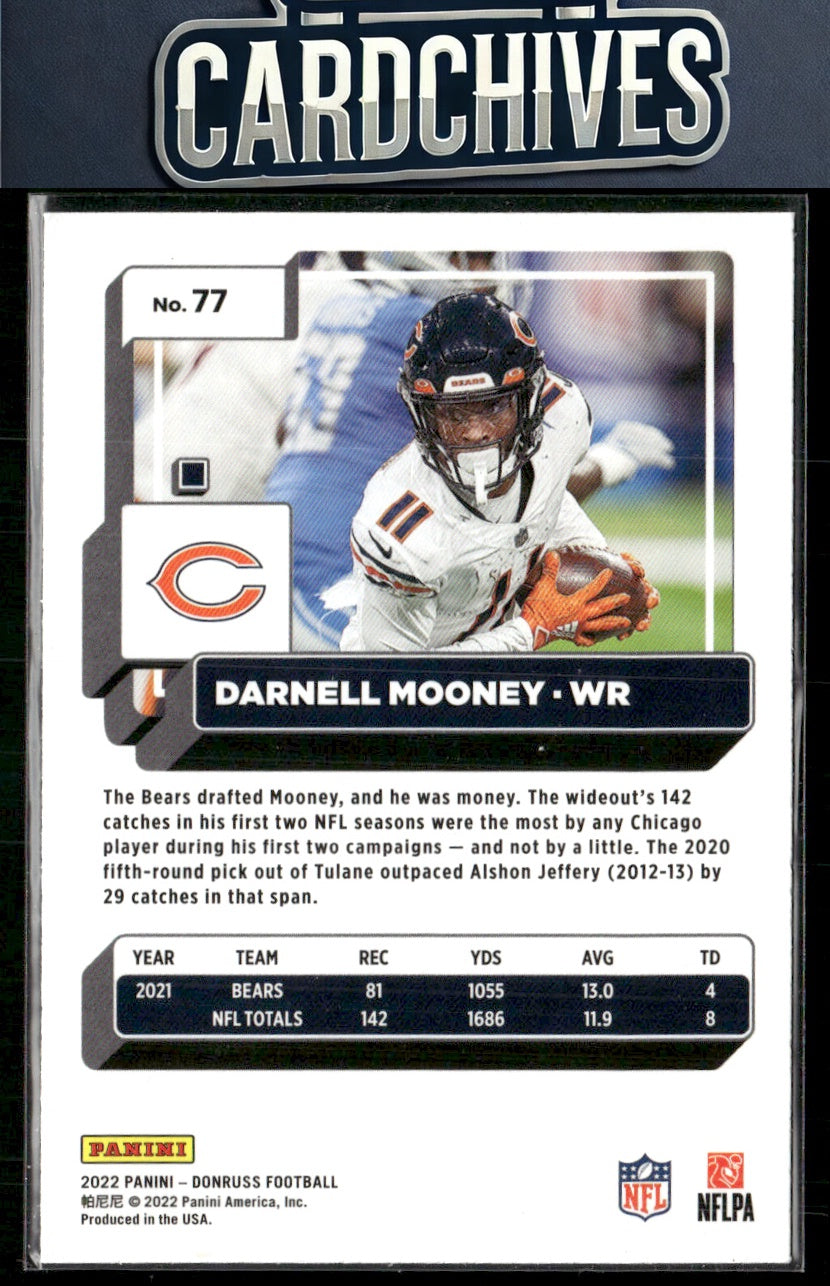 Darnell Mooney 2022 Donruss #77 Red Press Proof