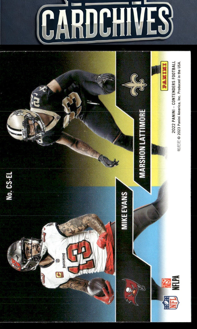 Mike Evans / Marshon Lattimore 2022 Contenders #CS-EL Contenders Series Emerald