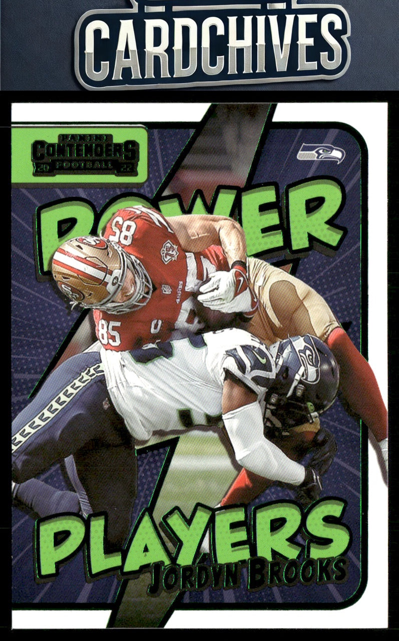 Jordyn Brooks 2022 Panini Contenders #PWR-JBR Power Players Emerald