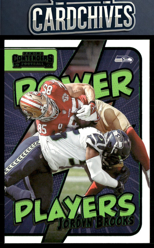Jordyn Brooks 2022 Panini Contenders #PWR-JBR Power Players Emerald