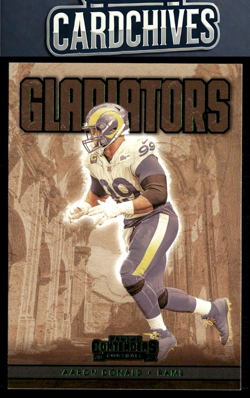 Aaron Donald 2022 Panini Contenders #GLD-ADO Gladiators Emerald