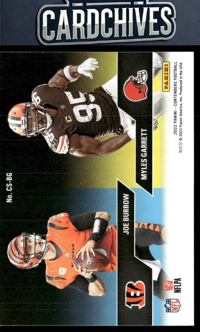 Joe Burrow / Myles Garrett 2022 Panini Contenders #CS-BG Contenders Series