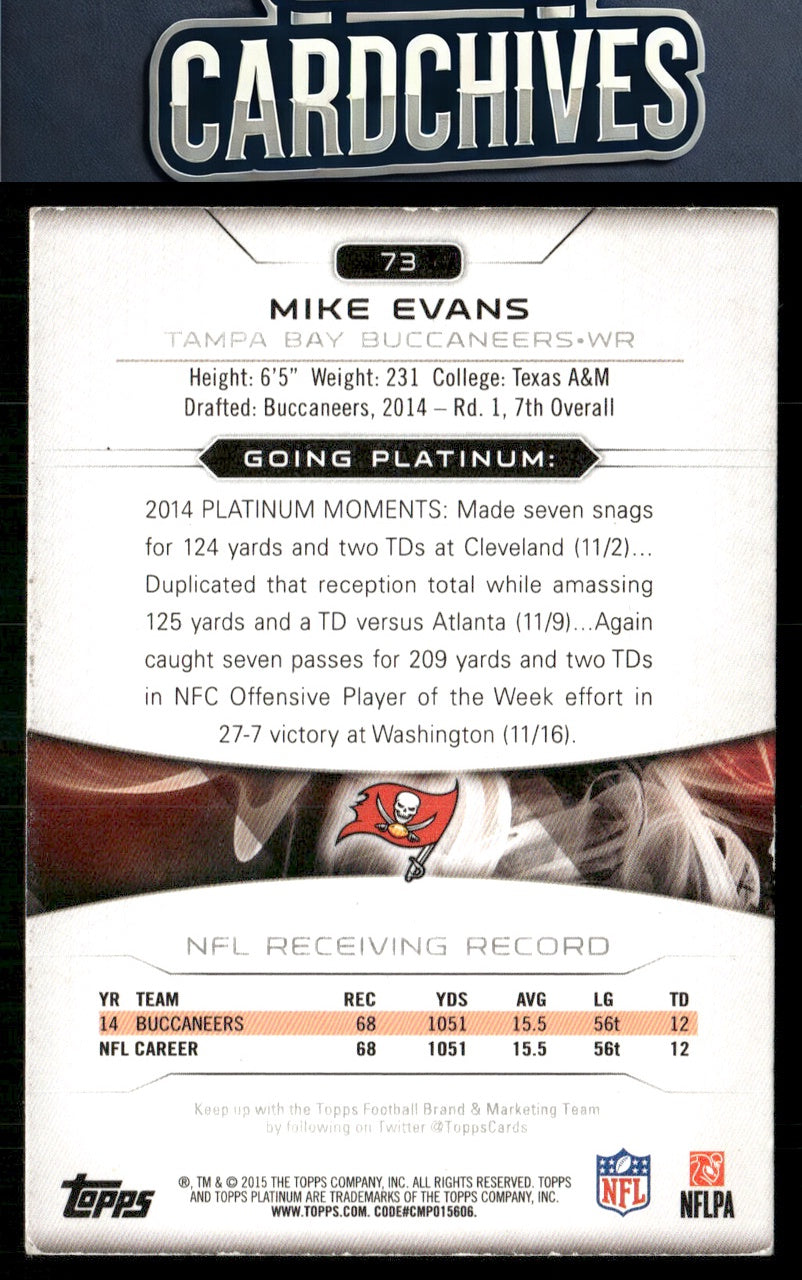 Mike Evans 2015 Topps Platinum #73