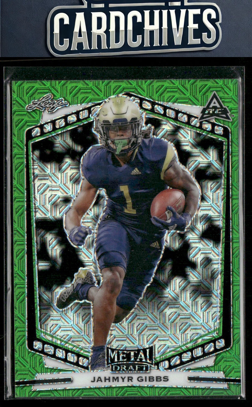 Jahmyr Gibbs 2022 Leaf Draft #B-JG1 Metal Mojo Green