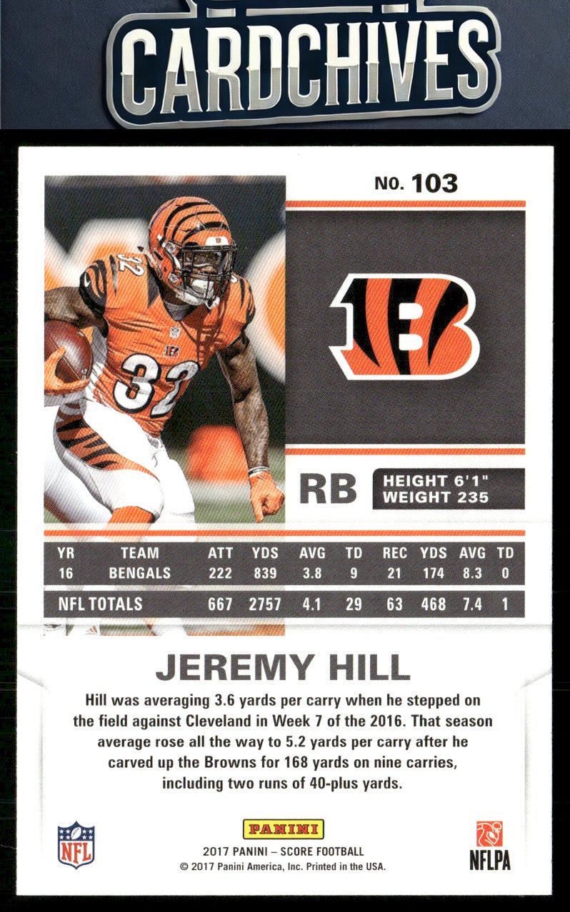Jeremy Hill 2017 Score #103 Gold