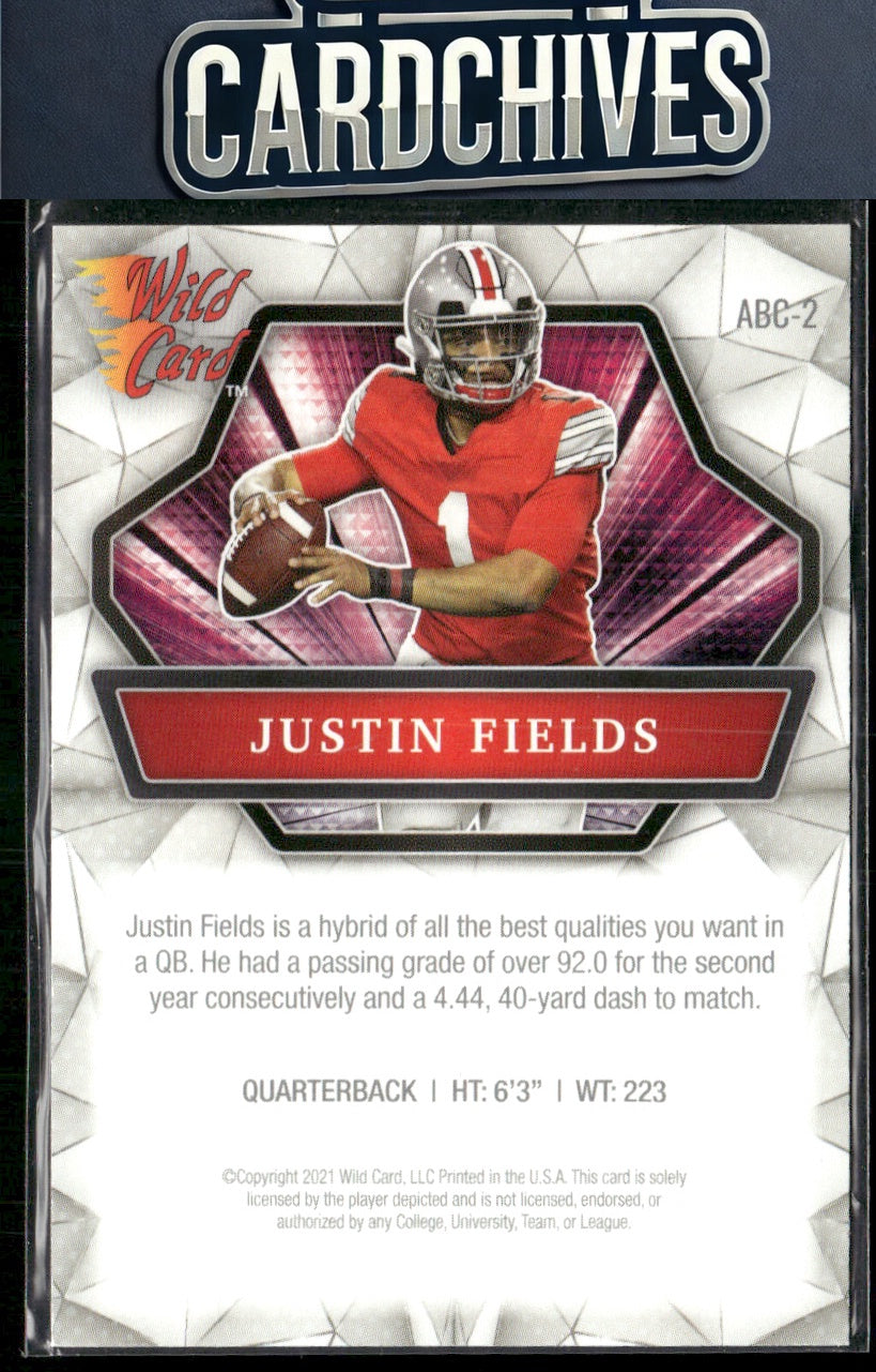 Justin Fields 2021 Wild Card Alumination #ABC-2 Silver