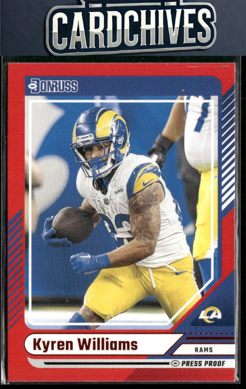 Kyren Williams 2024 Donruss #263 Press Proof Red