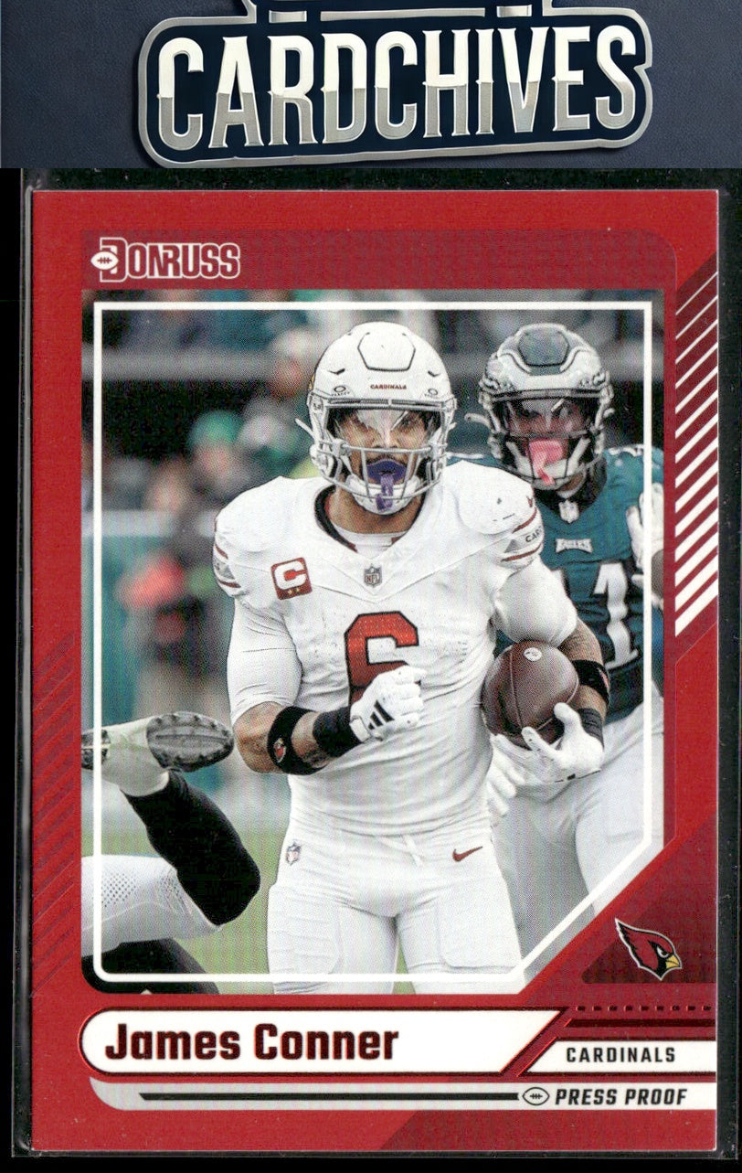 James Conner 2024 Donruss #46 Press Proof Red