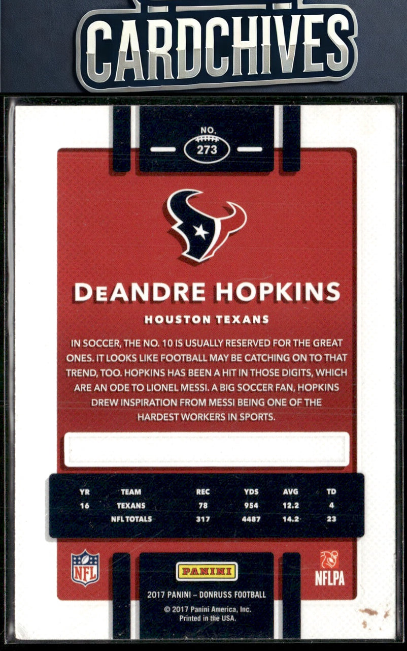 DeAndre Hopkins 2017 Donruss #273 Press Proof Blue