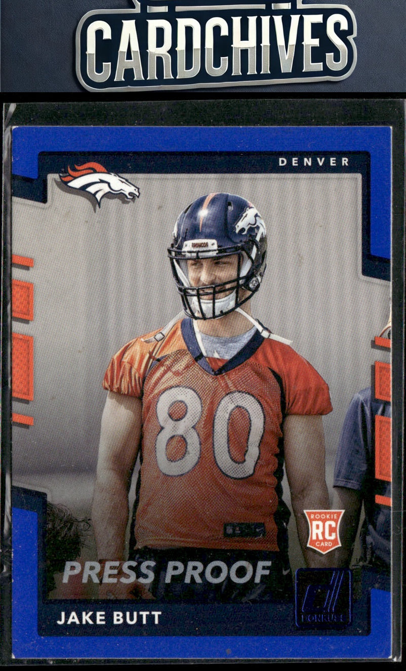 Jake Butt 2017 Donruss #394 Press Proof Blue RC