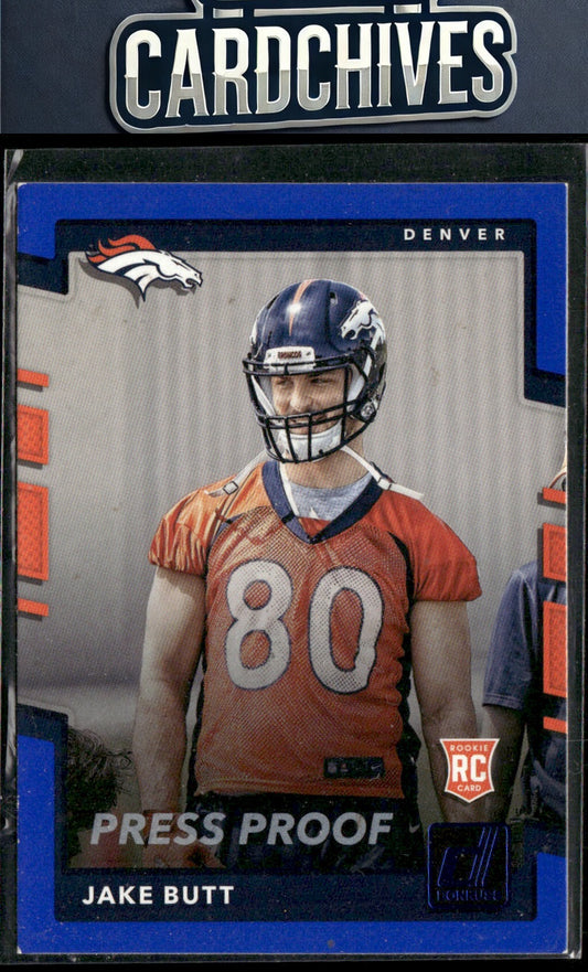Jake Butt 2017 Donruss #394 Press Proof Blue RC