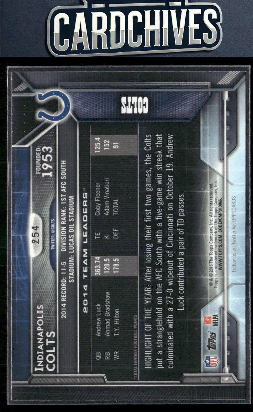 Indianapolis Colts 2015 Topps #254 Super Bowl 50