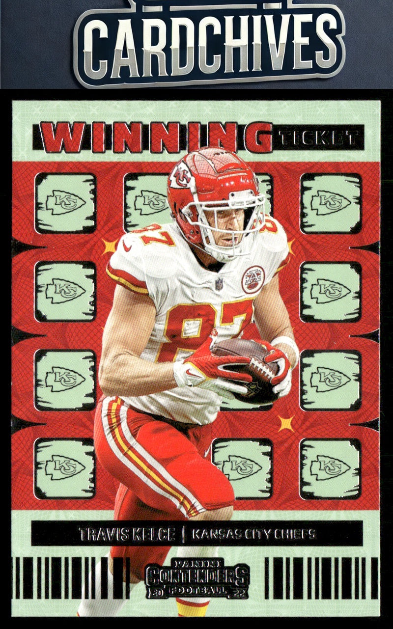 Travis Kelce 2022 Panini Contenders #WT-TKE Winning Ticket