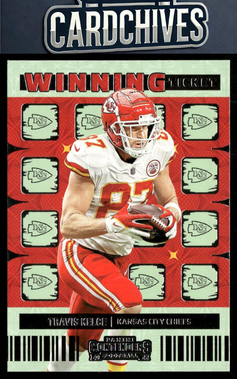Travis Kelce 2022 Panini Contenders #WT-TKE Winning Ticket