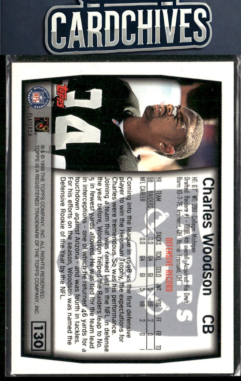 Charles Woodson 1999 Topps #130 Topps Collection