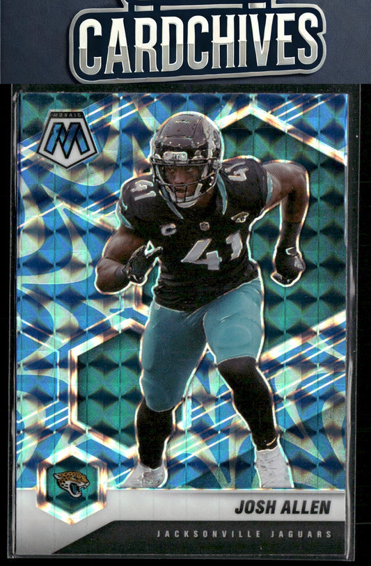 Josh Allen 2021 Panini Mosaic #102 Prizm Reactive Blue