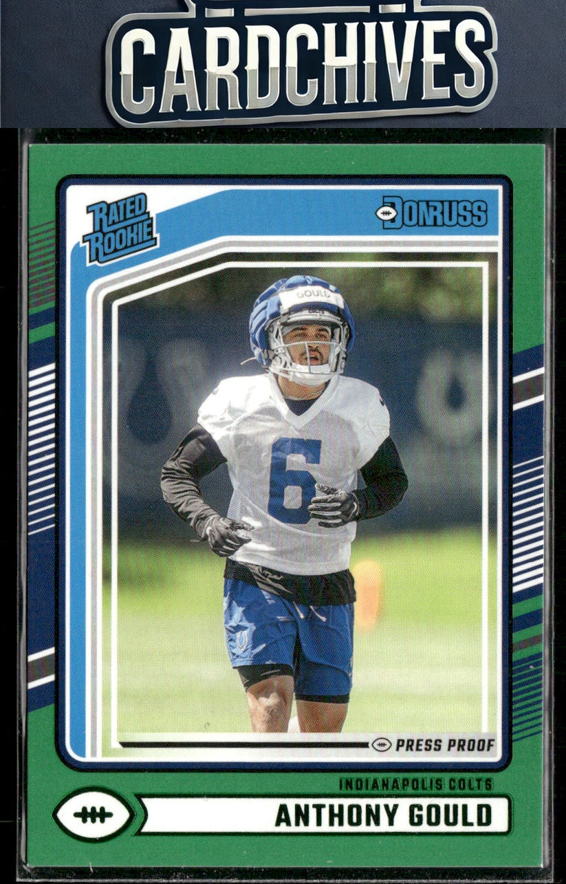 Anthony Gould 2024 Donruss #363 Press Proof Green RC