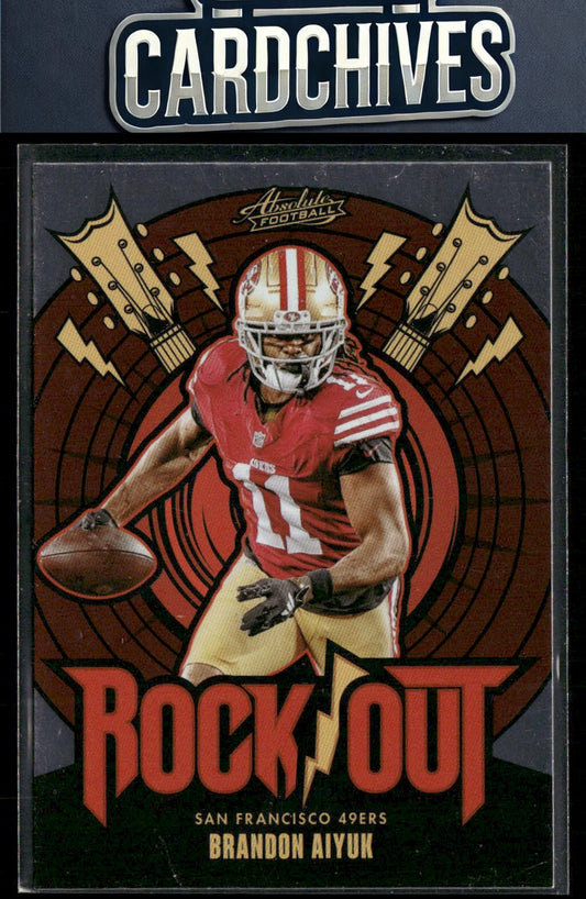 Brandon Aiyuk 2024 Panini Absolute #RO-BAK Rock Out