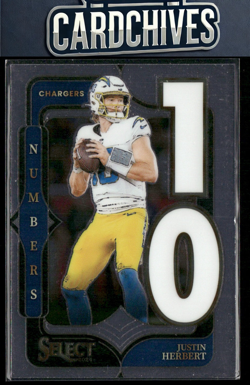 Justin Herbert 2024 Panini Select #17 Select Numbers
