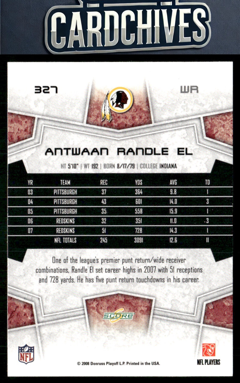 Antwaan Randle El 2008 Score Select #327