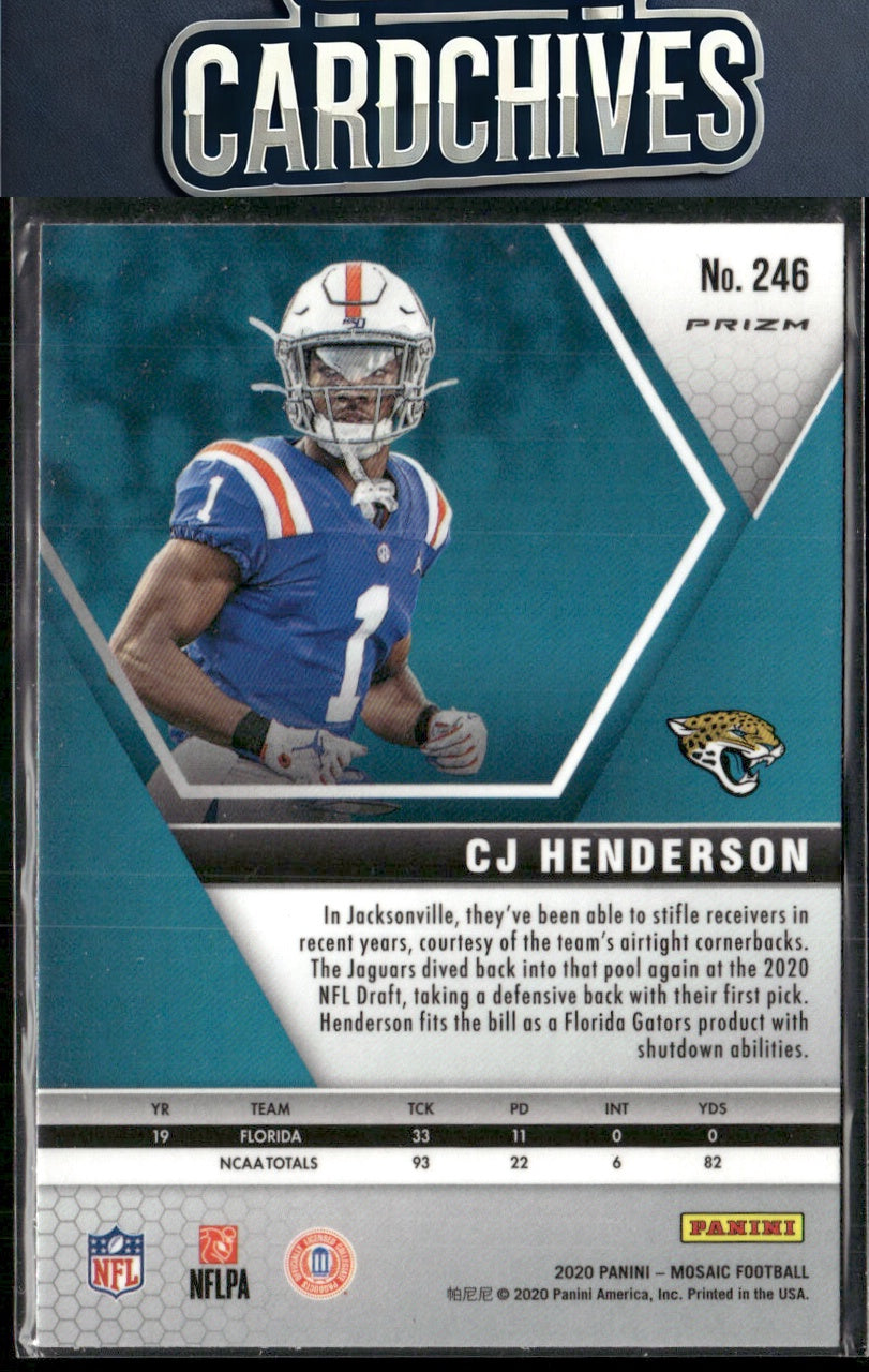 CJ Henderson 2020 Panini Mosaic #246 Prizm Green RC