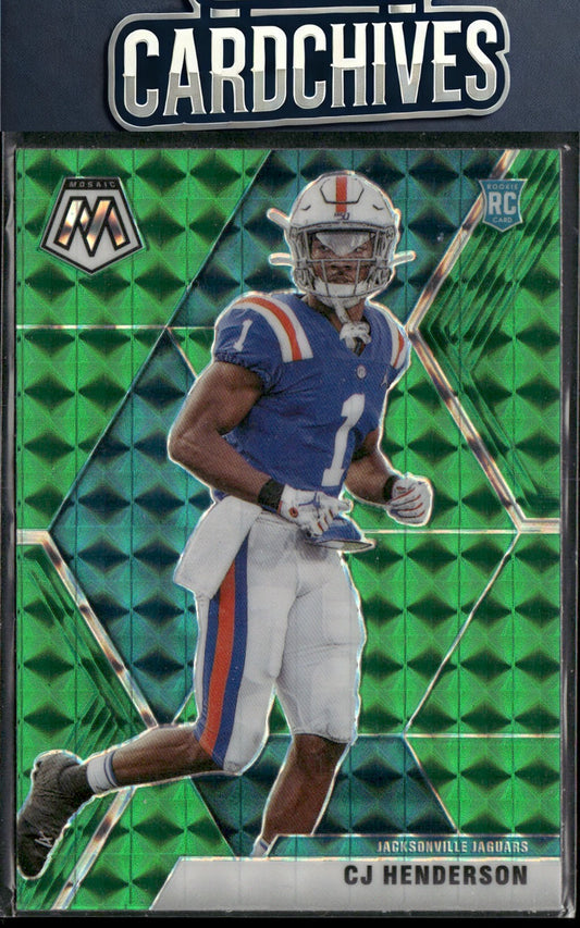 CJ Henderson 2020 Panini Mosaic #246 Prizm Green RC