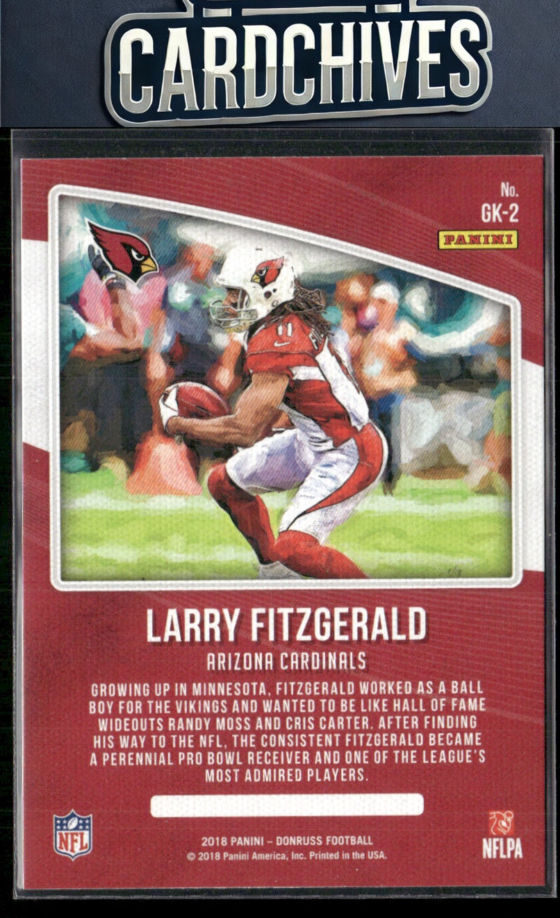 Larry Fitzgerald 2018 Donruss #GK-2 Gridiron Kings