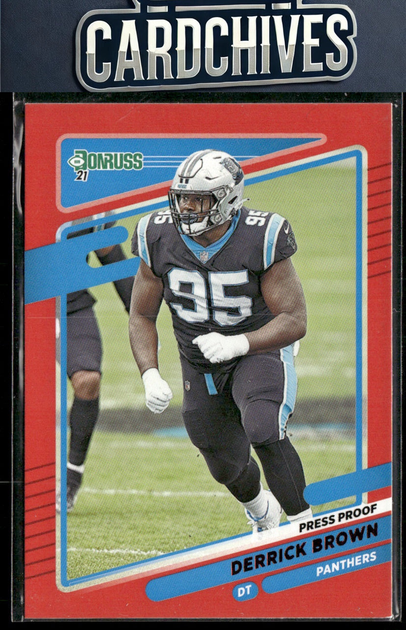 Derrick Brown 2021 Donruss #43 Press Proof Red