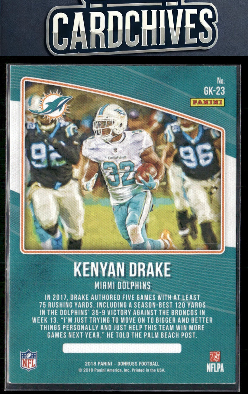 Kenyan Drake 2018 Donruss #GK-23 Gridiron Kings