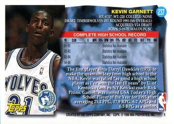 Kevin Garnett 1995-96 Topps #237 PSA 9 MINT