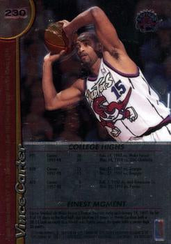 Vince Carter 1998-99 Finest #230 No Protector PSA 9 MINT